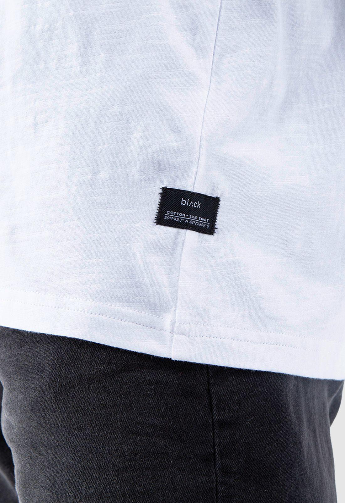 Polera Slub Cotton White Black Bubba-3