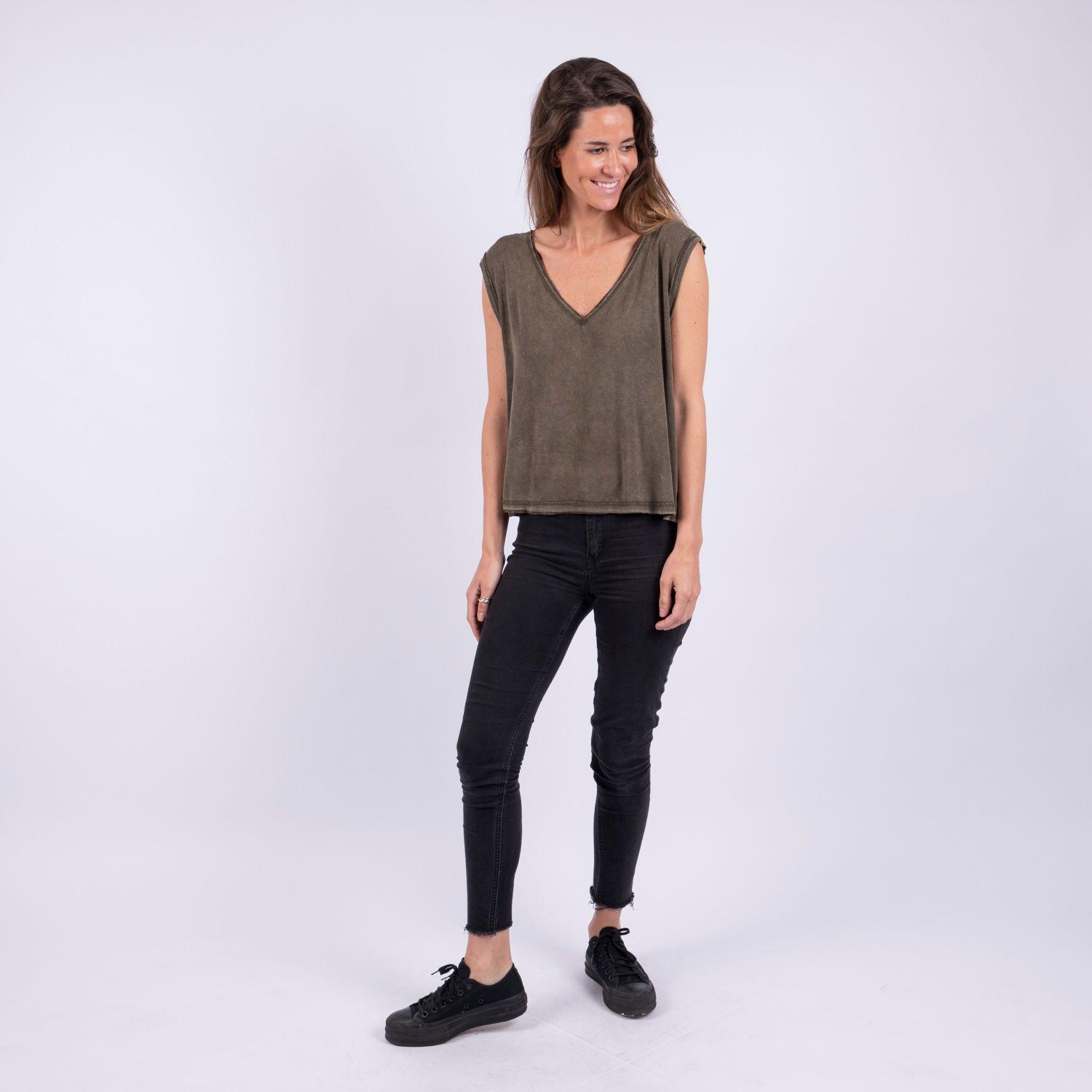Women Tank Moss Stone Black Bubba-3