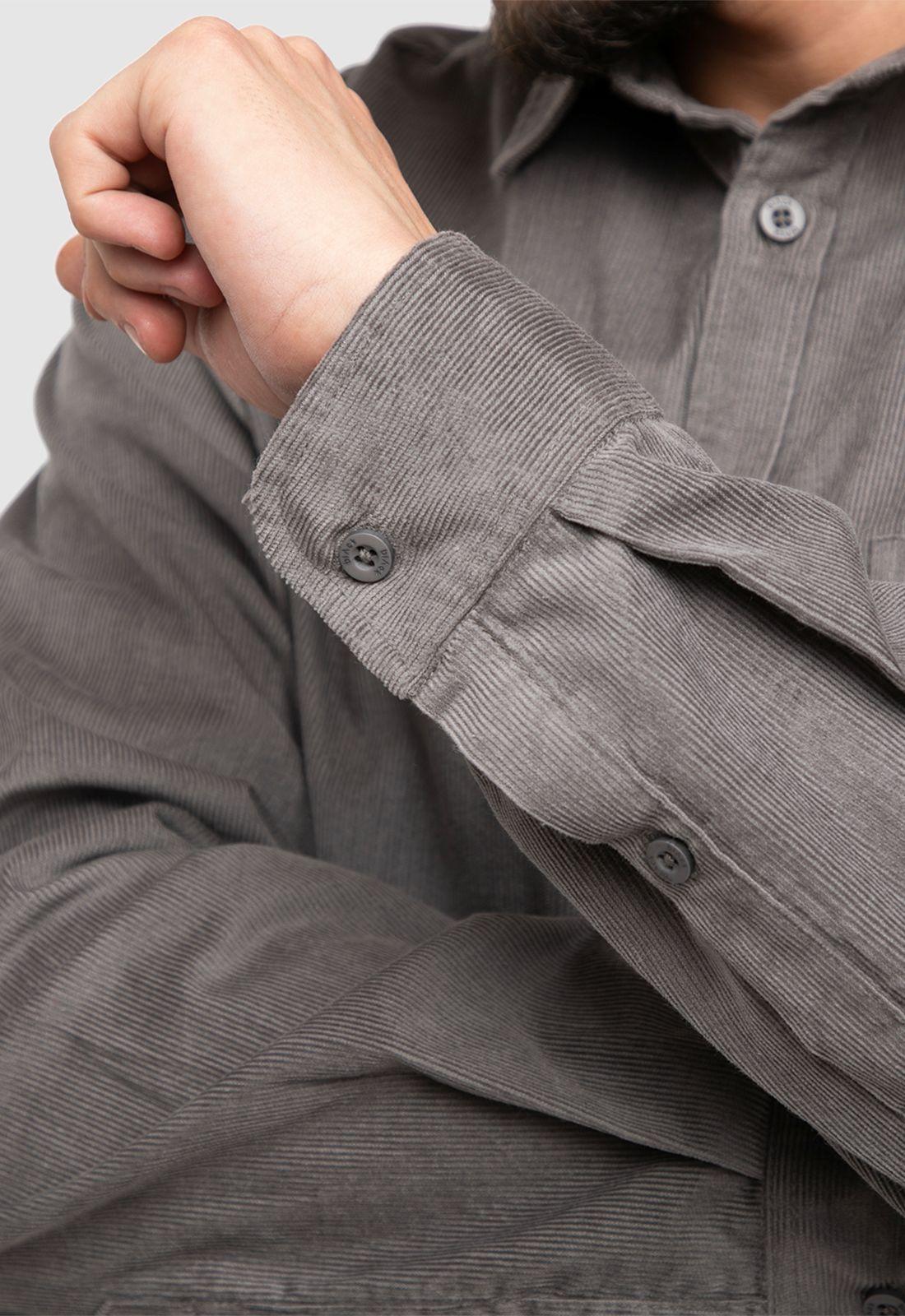 Corderoy Shirt Pavement Black Bubba-4