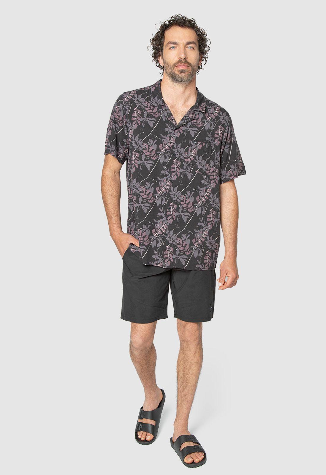 Shirt Viscose Savage Black Black Bubba-2