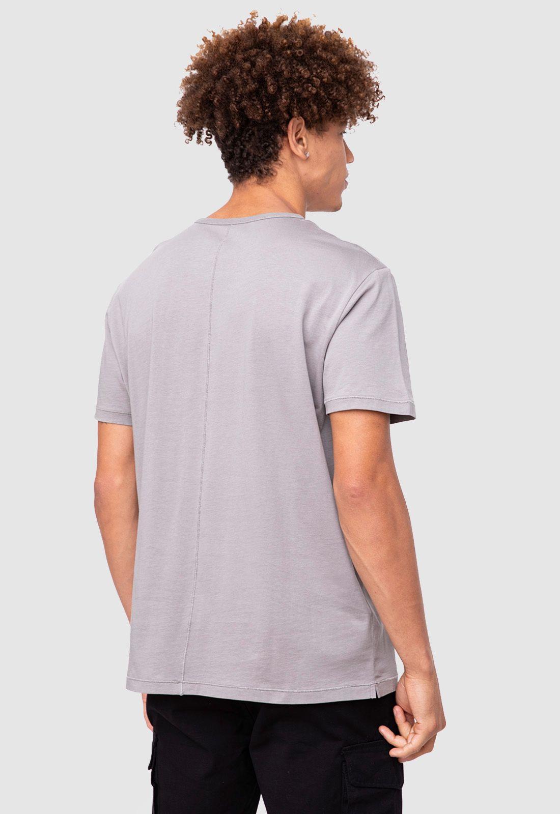 Organic Cotton  Tee Grey  Black Bubba-1