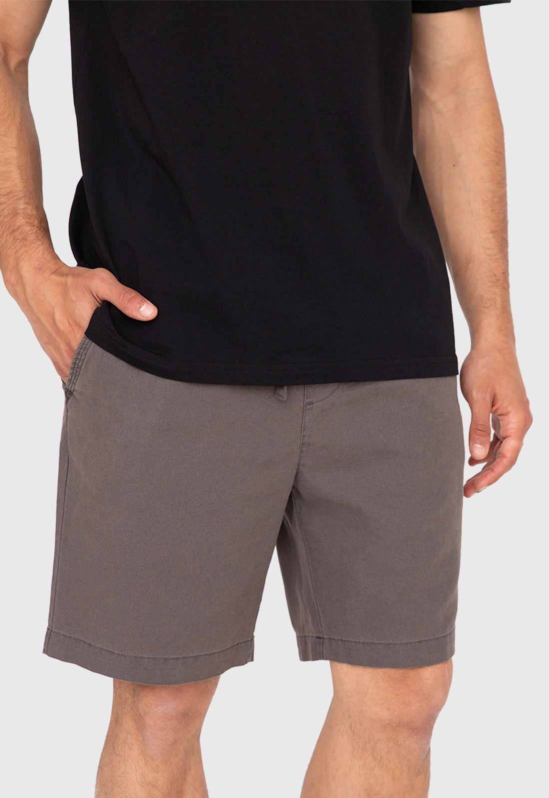 Short Lino Cotton Grey Black Bubba-0