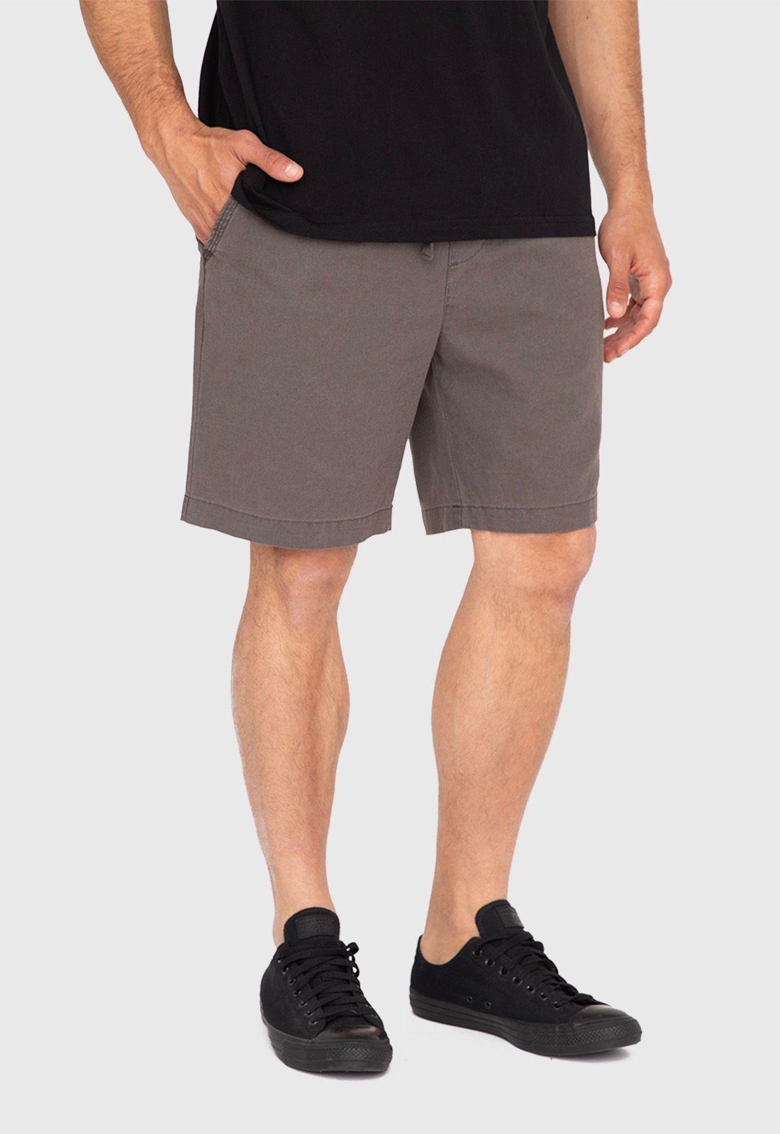 Short Lino Cotton Grey Black Bubba-1