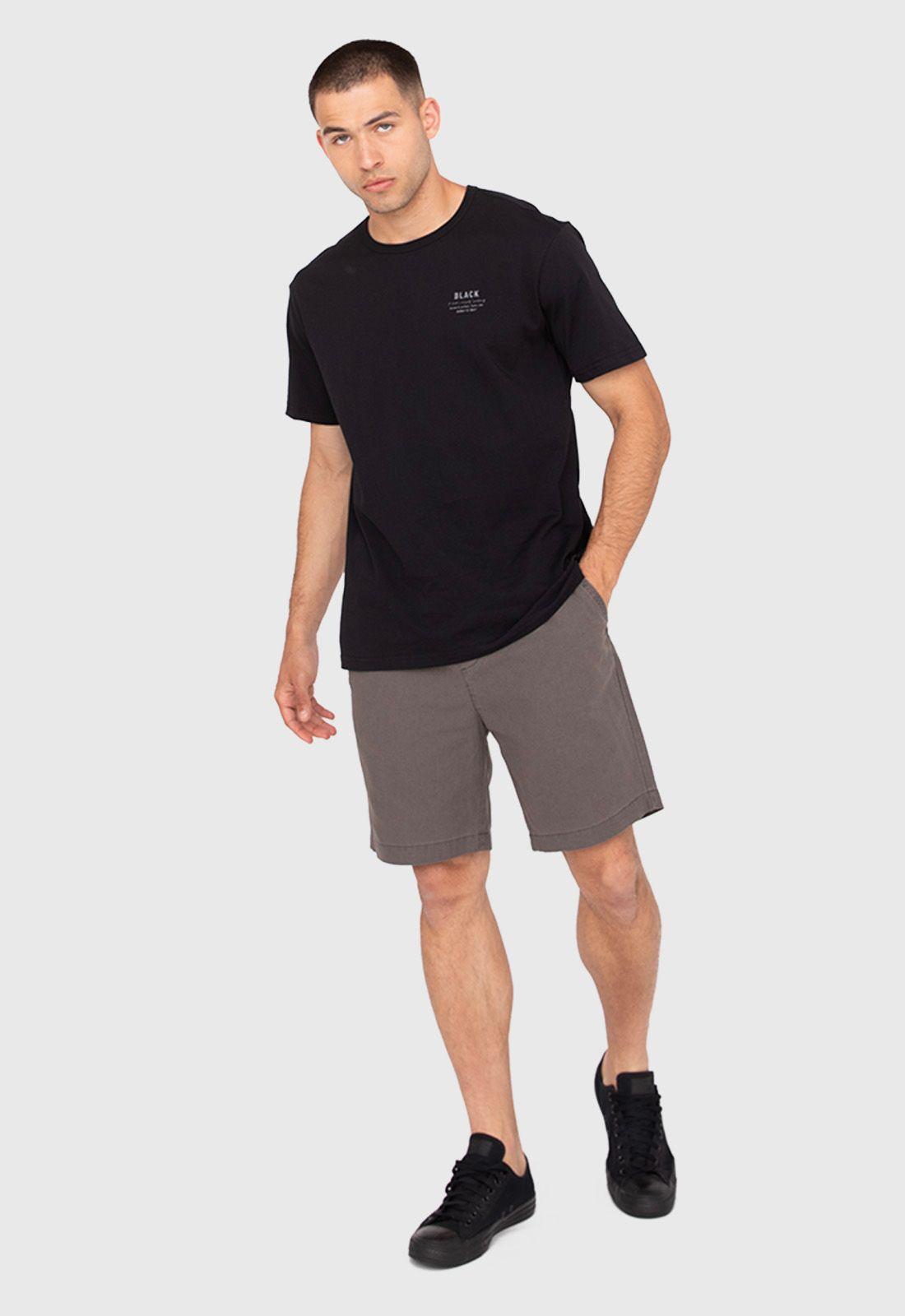 Short Lino Cotton Grey Black Bubba-5