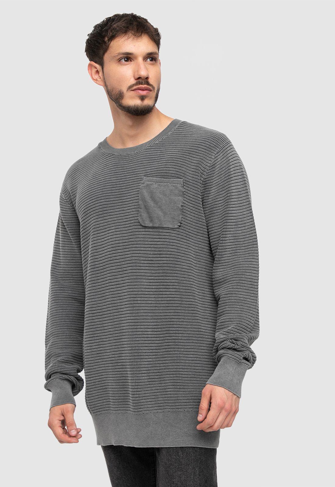 Sweater Cotton Light Grey Black Bubba-0