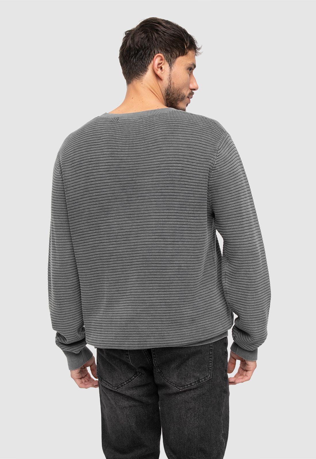 Sweater Cotton Light Grey Black Bubba-1