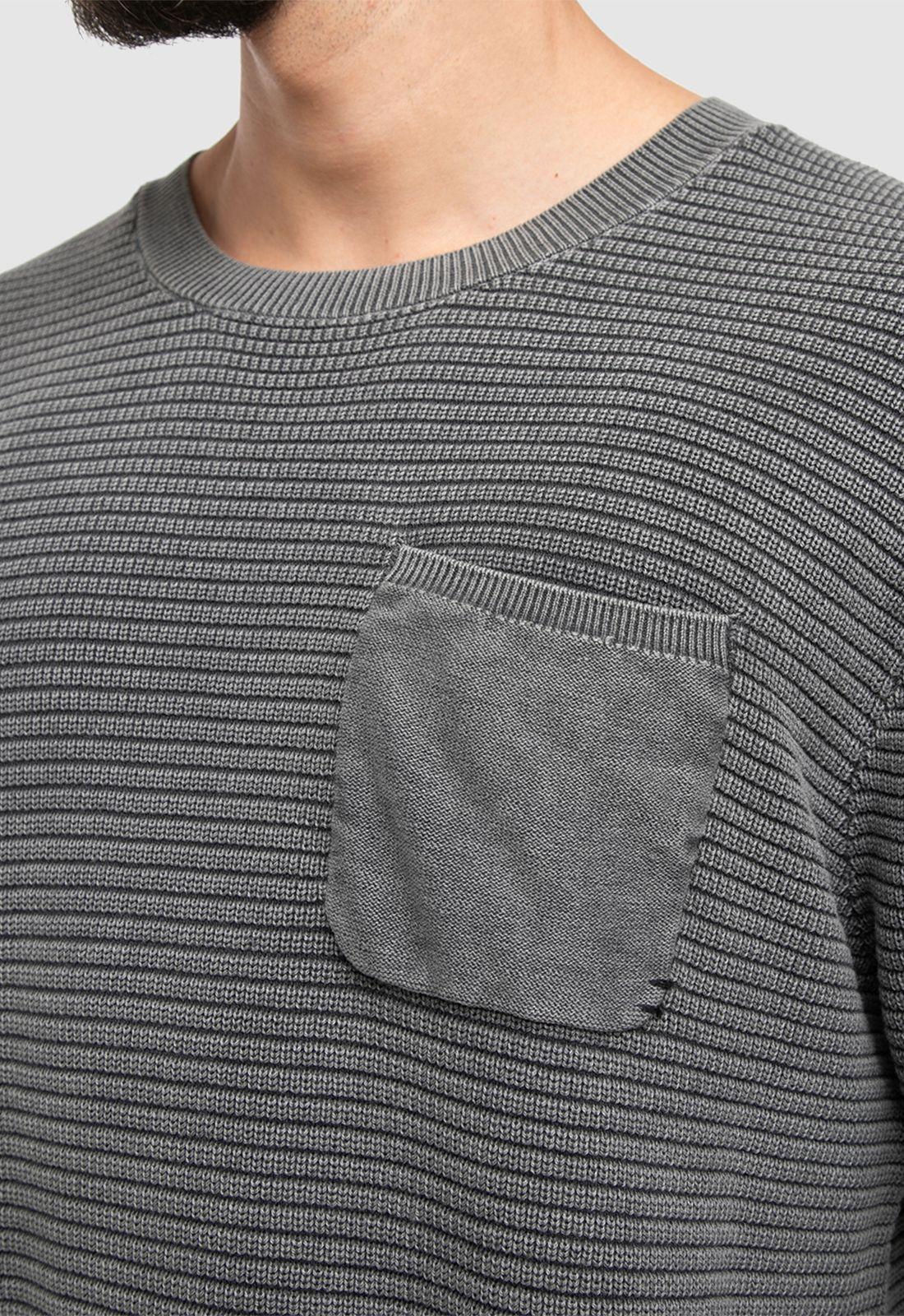 Sweater Cotton Light Grey Black Bubba-3