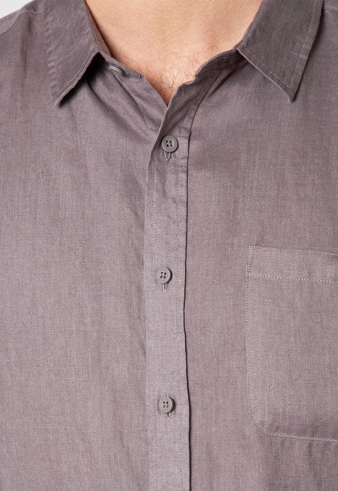 Long Shirt Linen Light Fig Black Bubba-3
