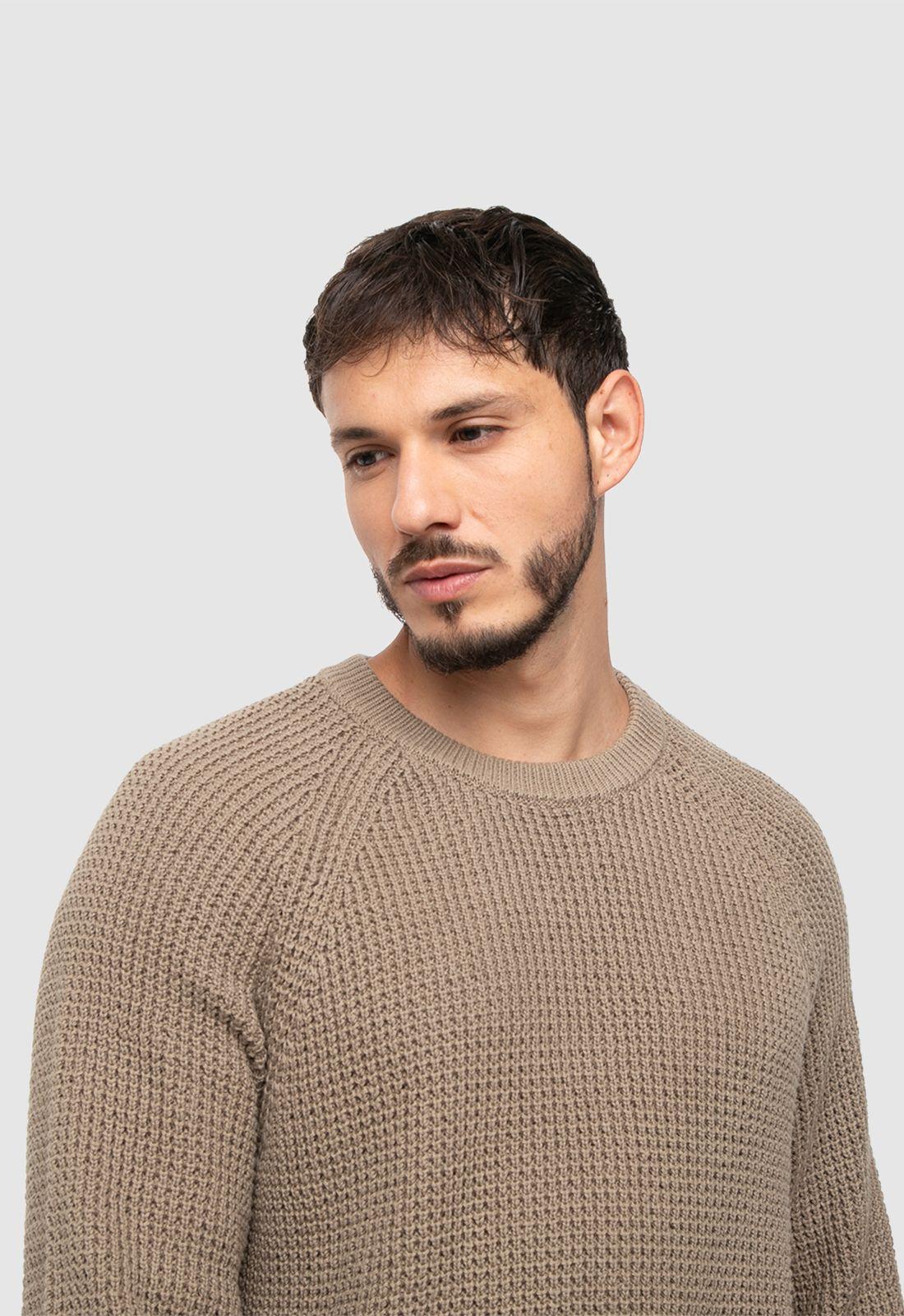 Sweater Knitted  Beige  Black Bubba-2