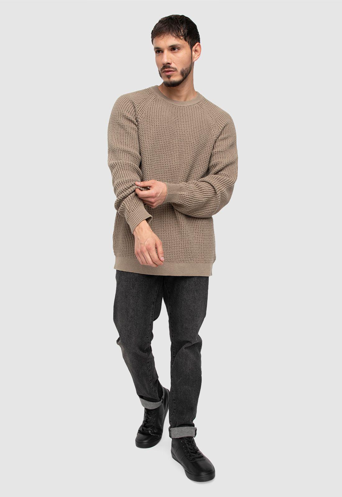 Sweater Knitted  Beige  Black Bubba-4