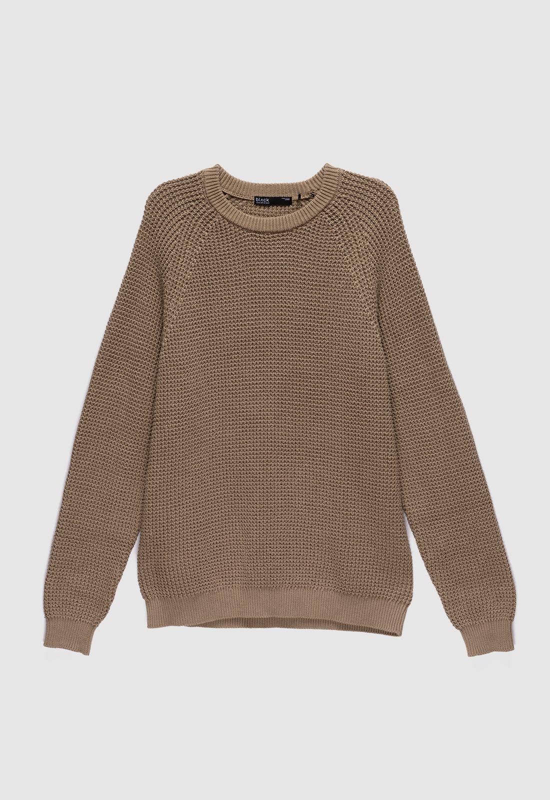 Sweater Knitted  Beige  Black Bubba-5