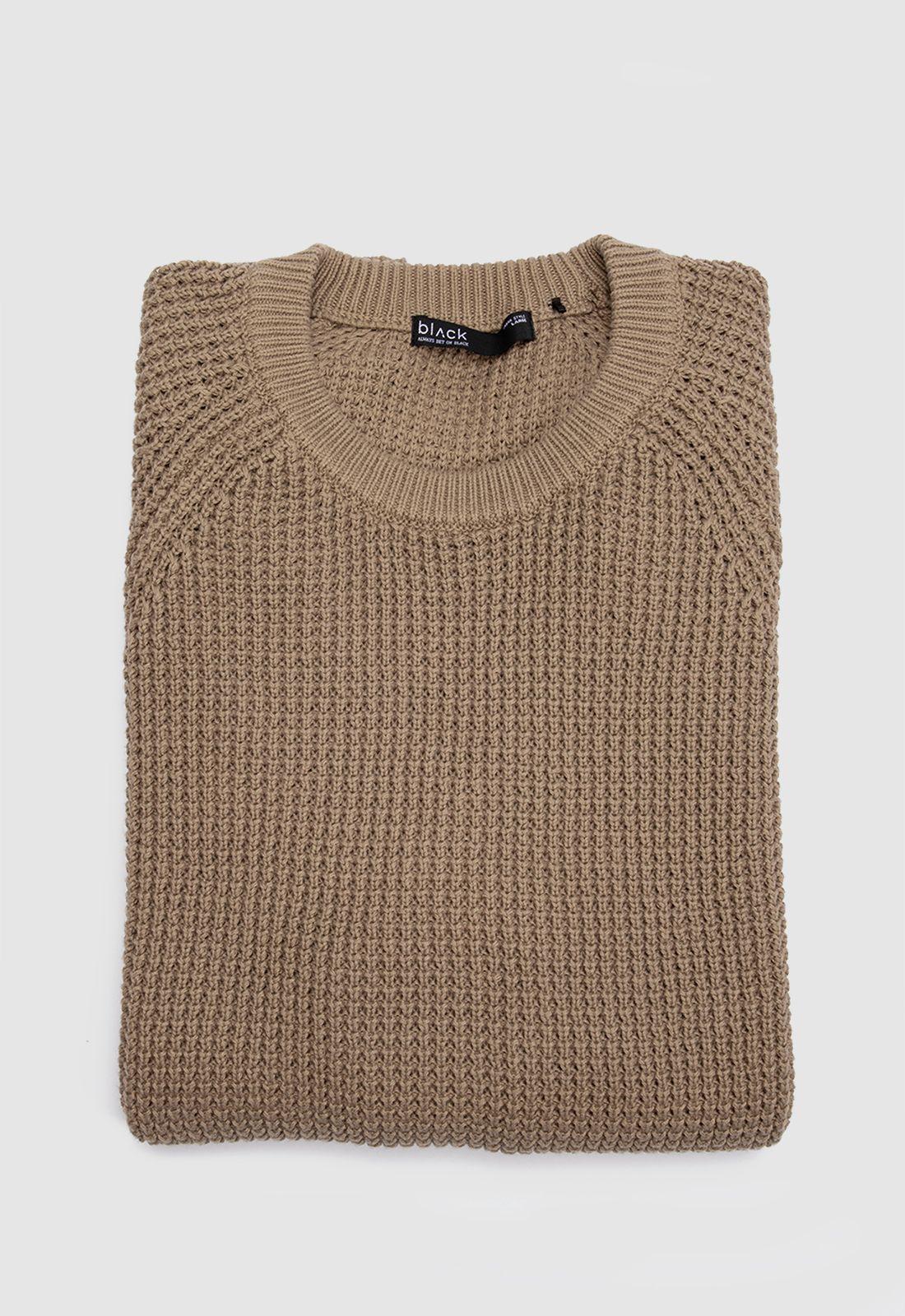 Sweater Knitted  Beige  Black Bubba-9