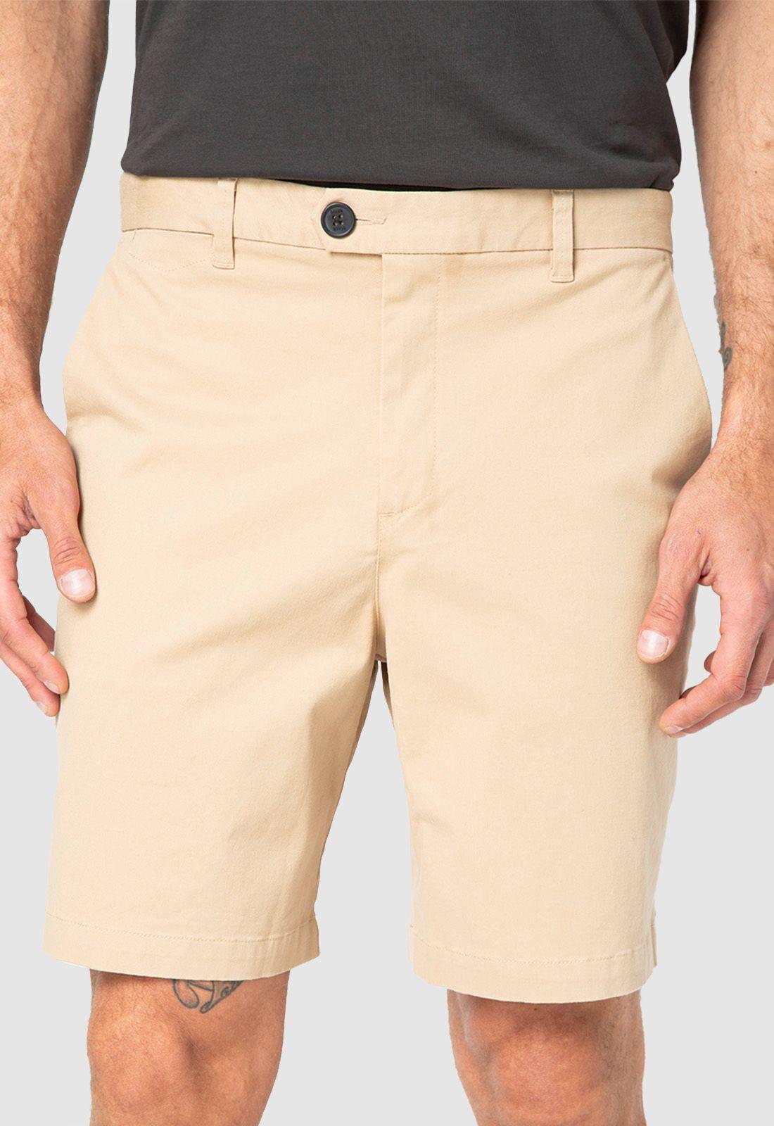 Short Cotton Beige Black Bubba-0
