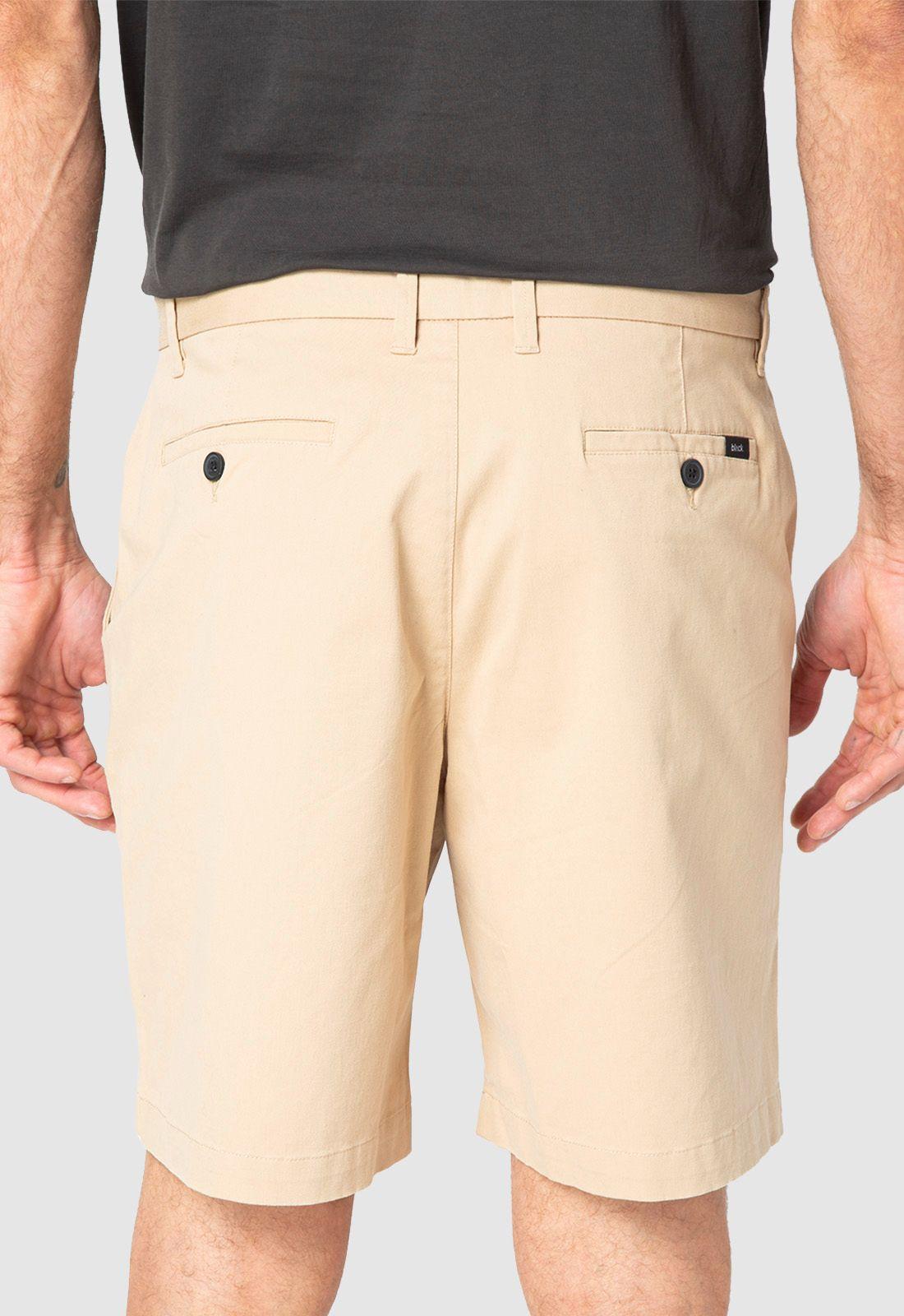 Short Cotton Beige Black Bubba-1