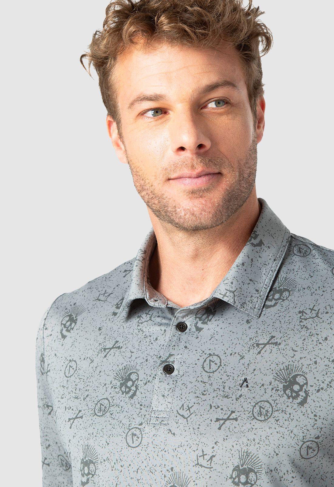 Polera Spandex Golf Skulls  Black Bubba-3
