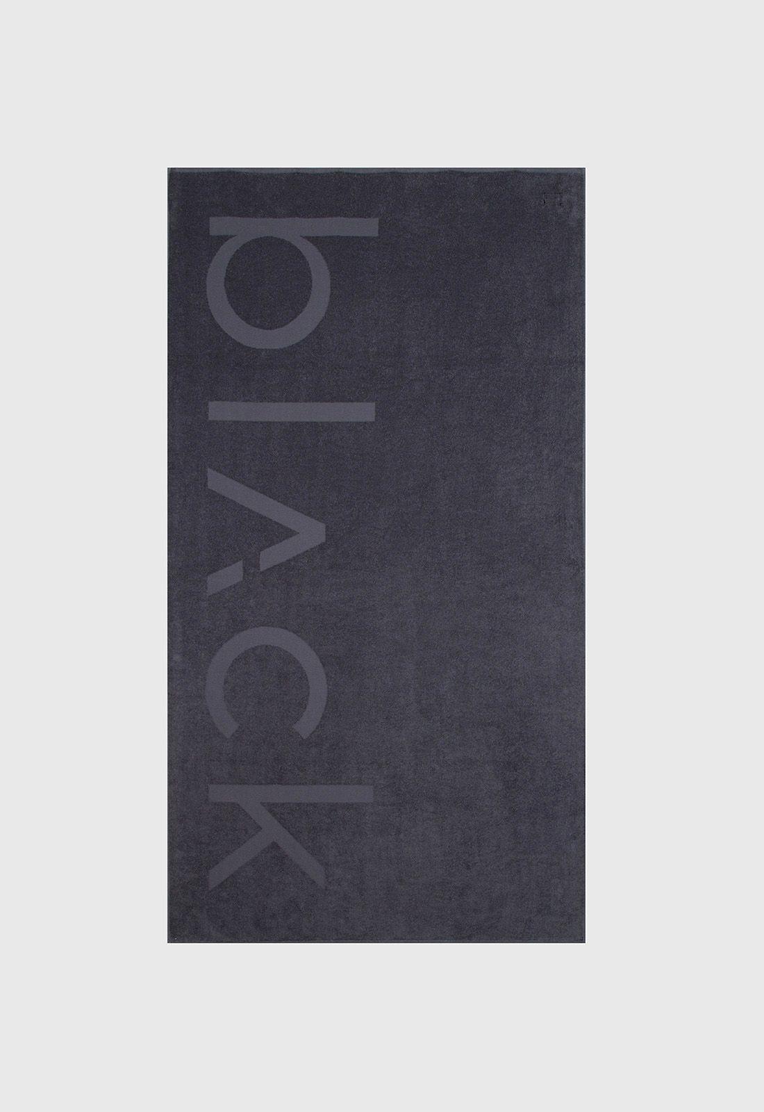 Beach Towel Dark Grey Black Bubba-0