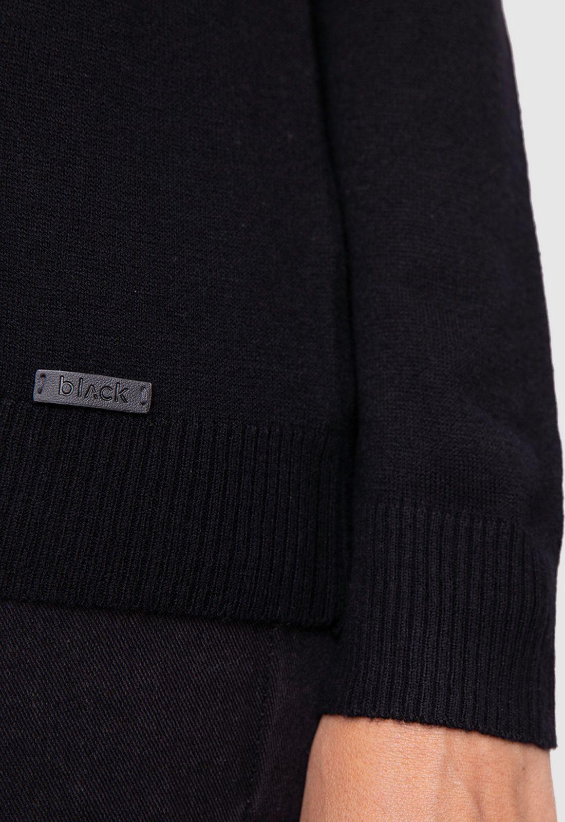 Women Sweater Solid Line Black  Black Bubba-3