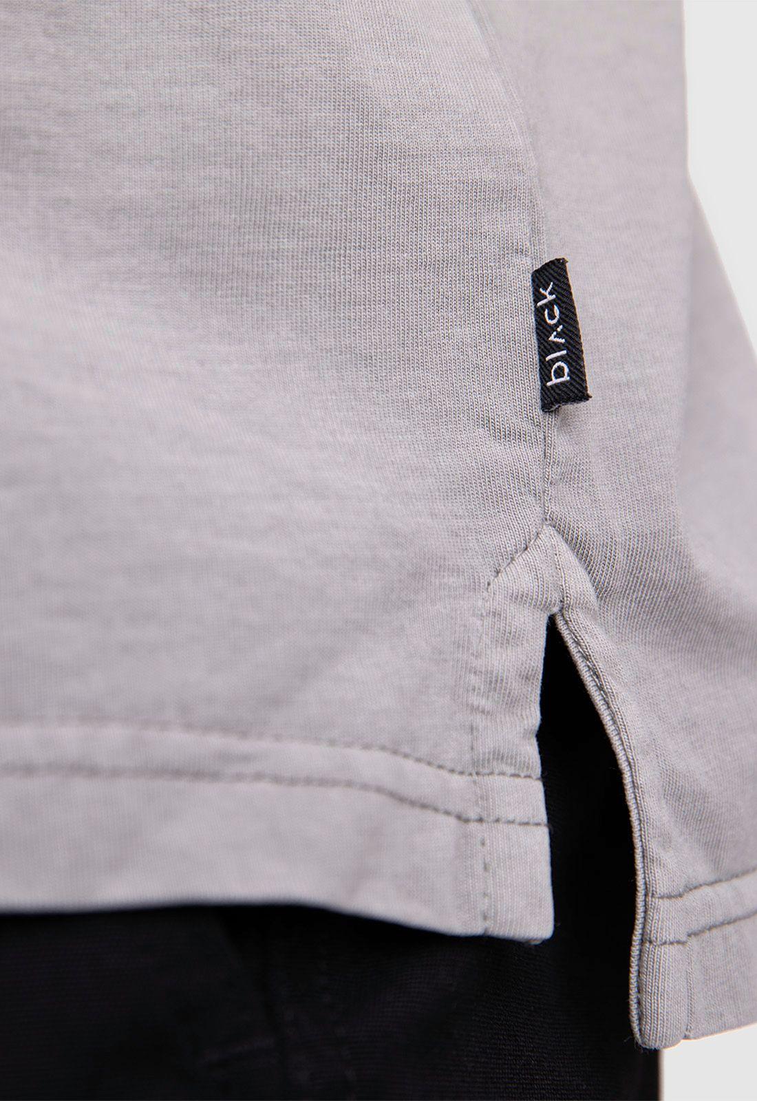 Polo Tee Organic Cotton Grey  Black Bubba-2