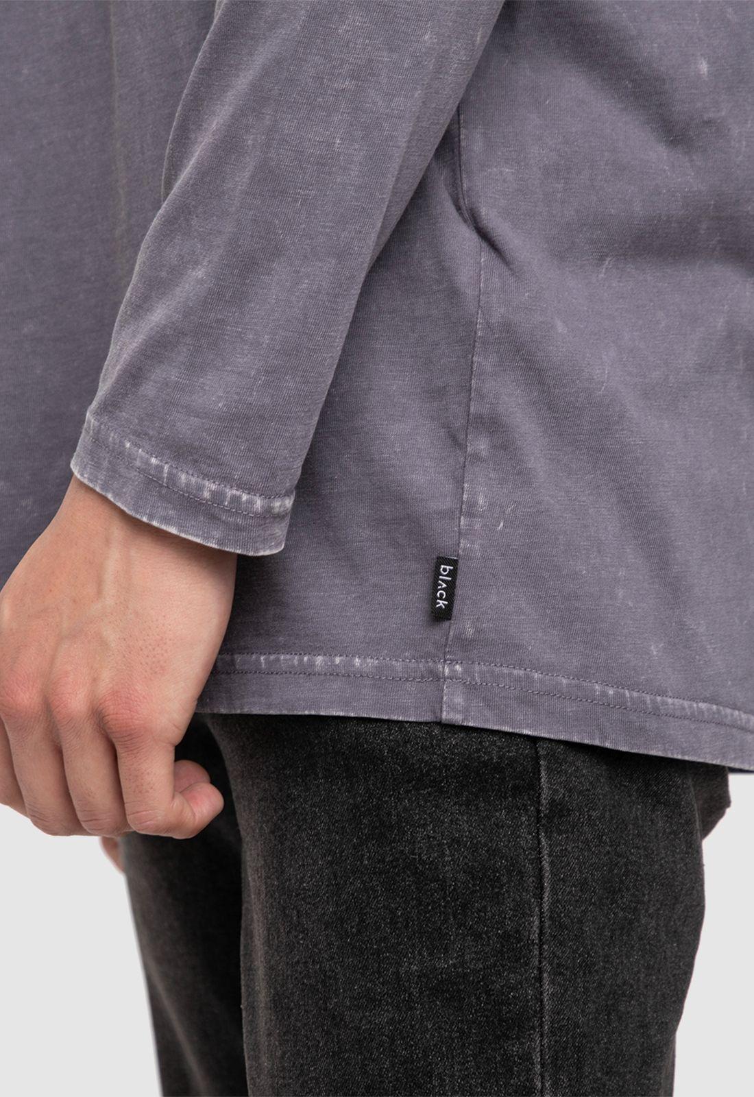 Henley Tee Iron Grey  Black Bubba-3