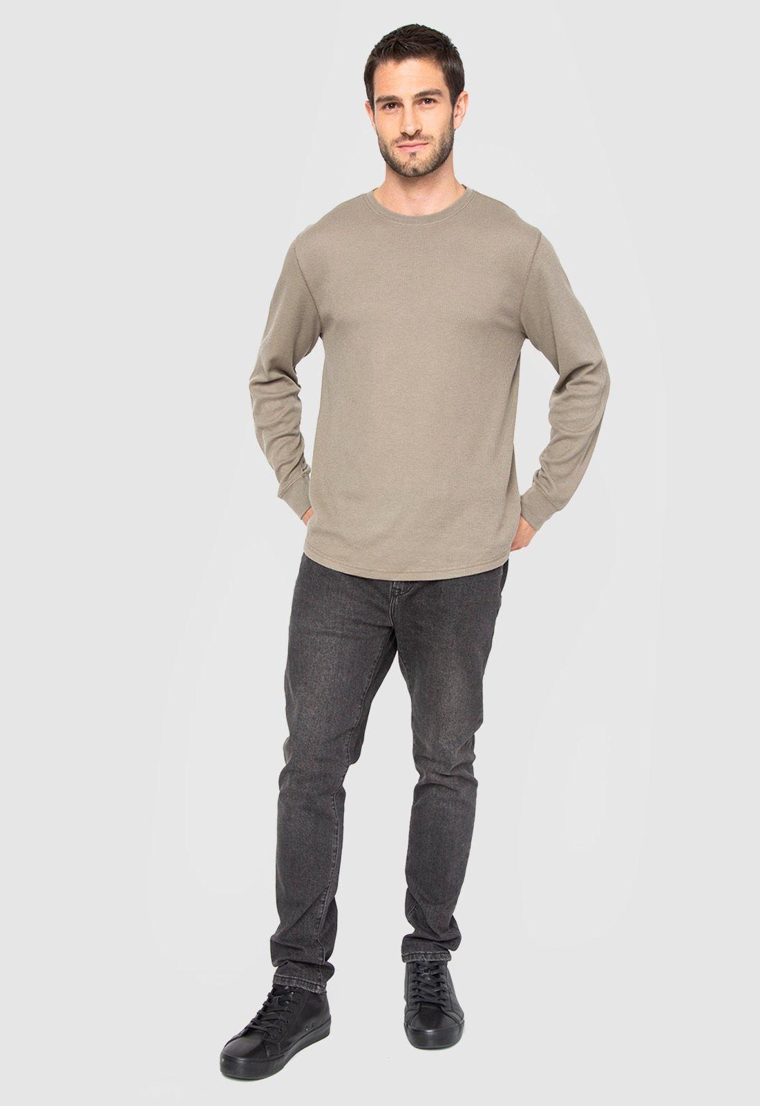 Polera Manga Larga Waffle Greig Black Bubba-4
