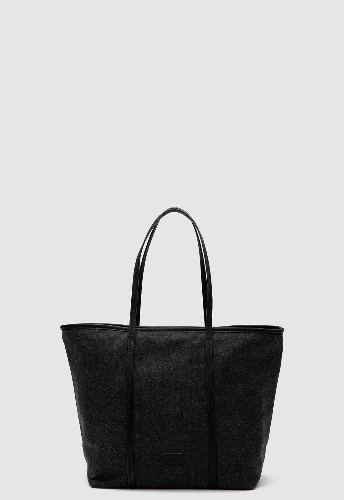 Tote Waxed Canvas Black Black Bubba-2
