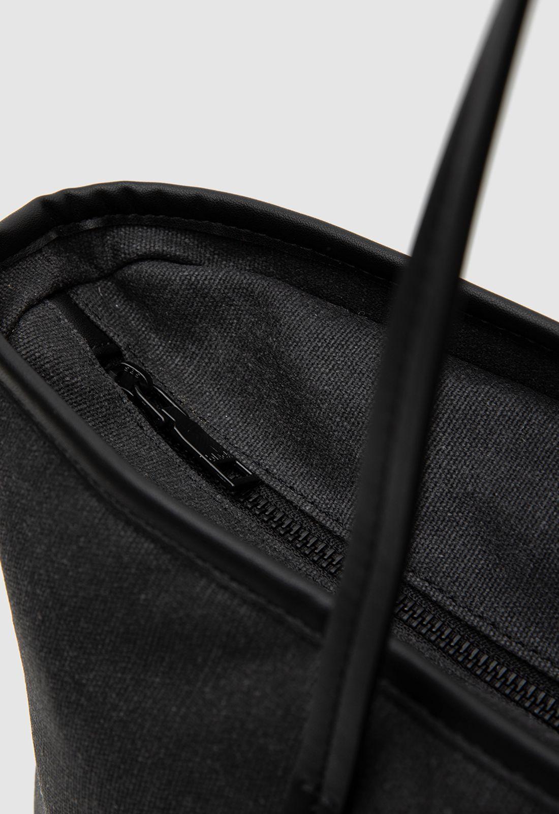 Tote Waxed Canvas Black Black Bubba-4