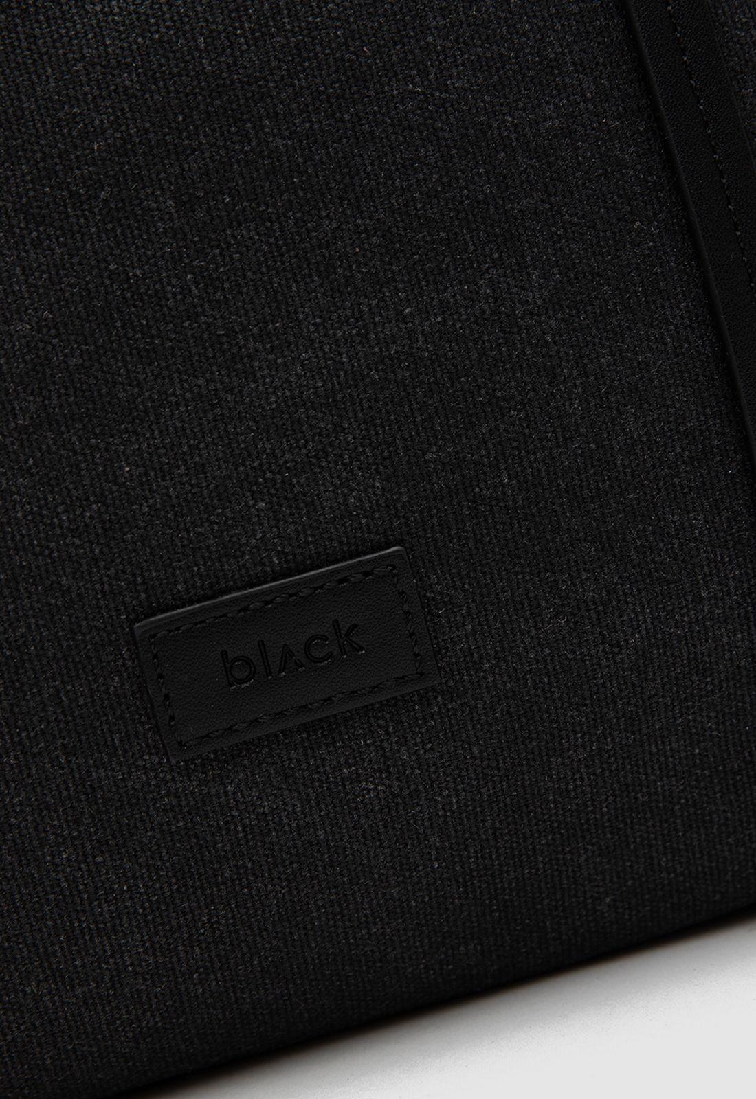 Tote Waxed Canvas Black Black Bubba-5