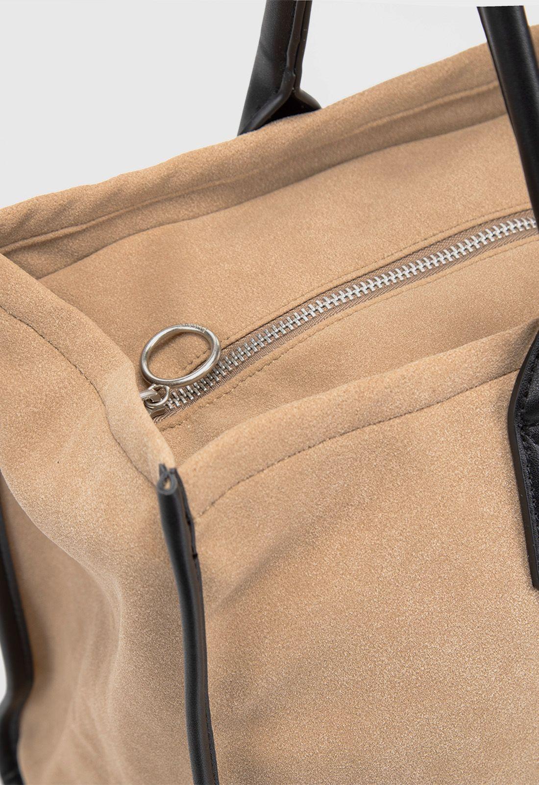 Tote Suede Beige Bubba Essentials-3