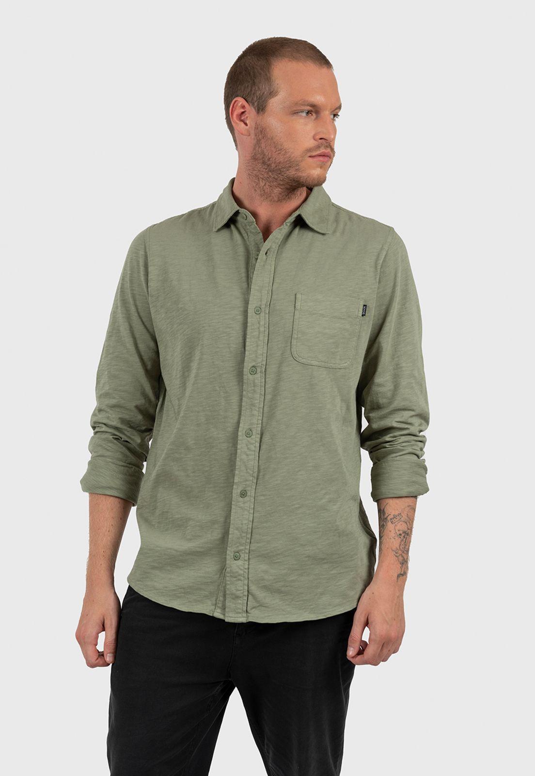 Long Sleeve Cotton Shirt Militar Black Bubba-0