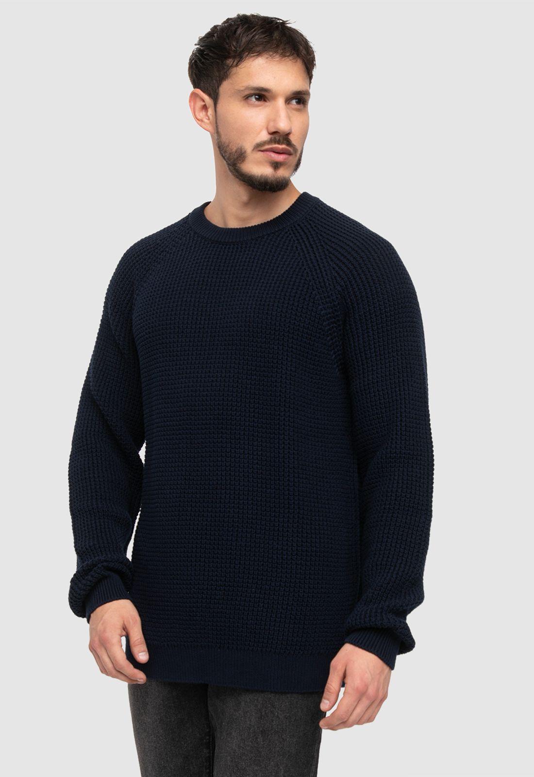 Sweater Knitted Navy Blue  Black Bubba-0