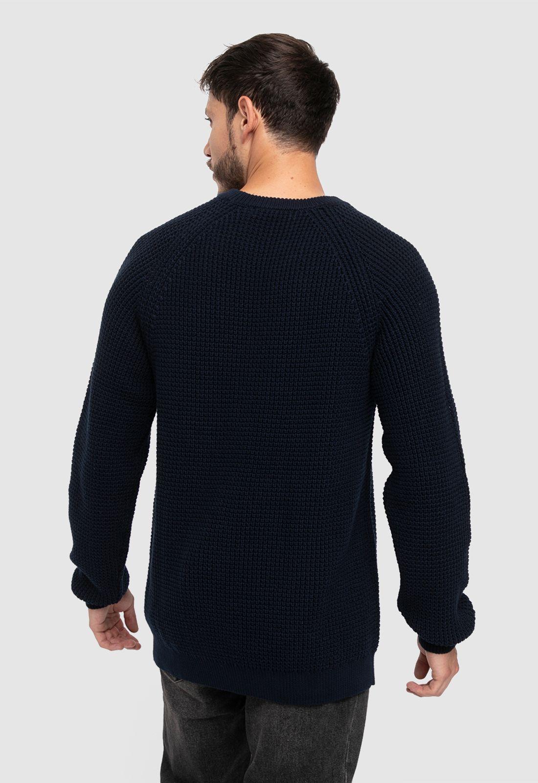 Sweater Knitted Navy Blue  Black Bubba-1