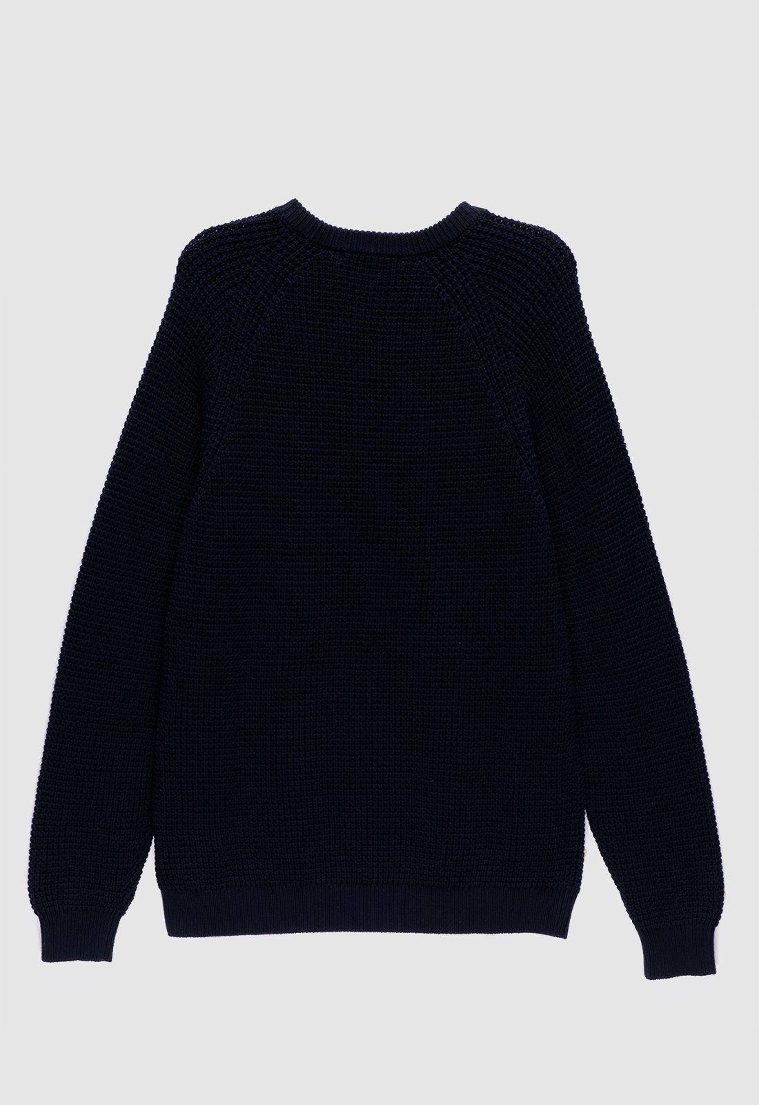 Sweater Knitted Navy Blue  Black Bubba-6