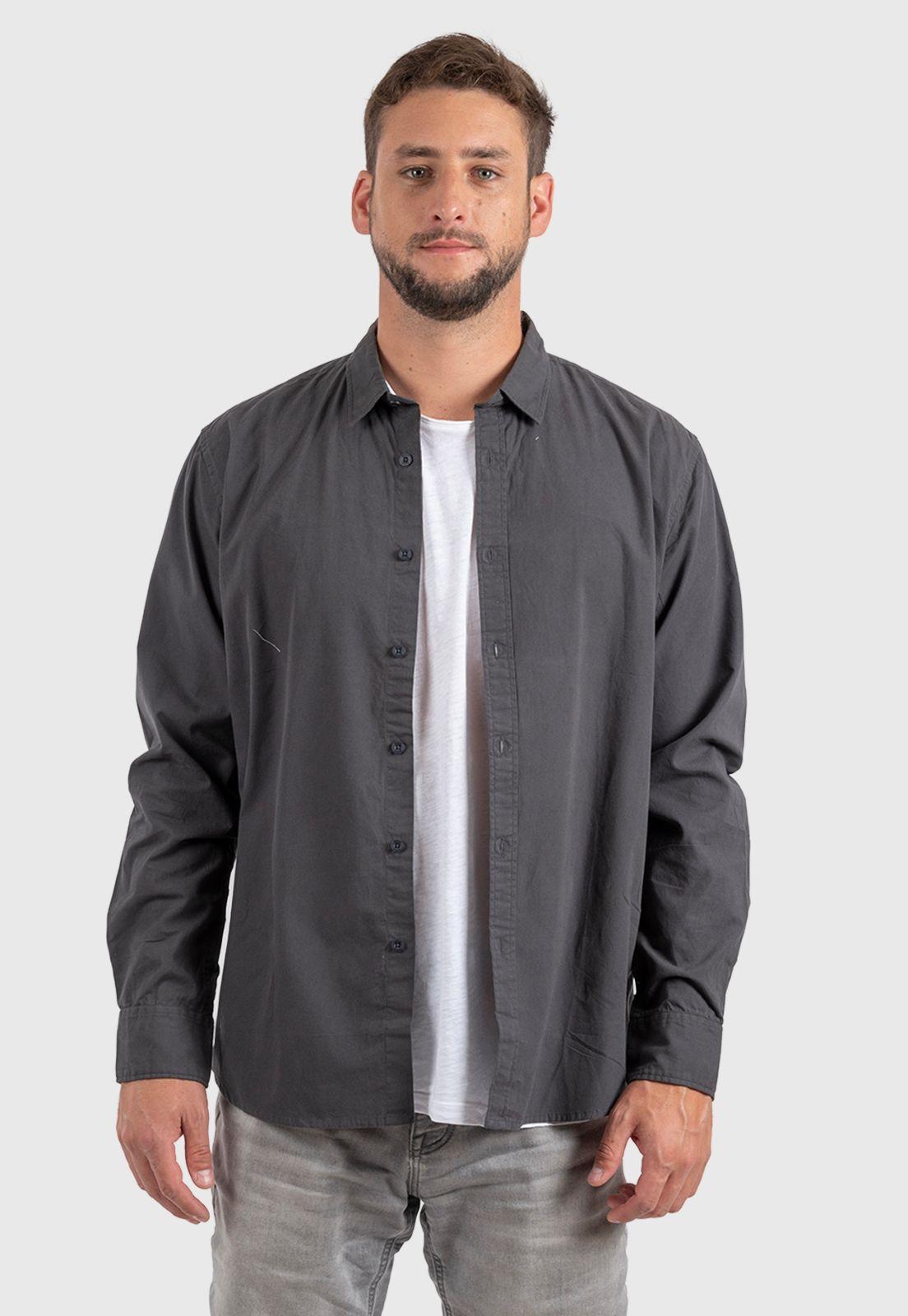 Cotton Shirt Dust Smoke Black Bubba-0