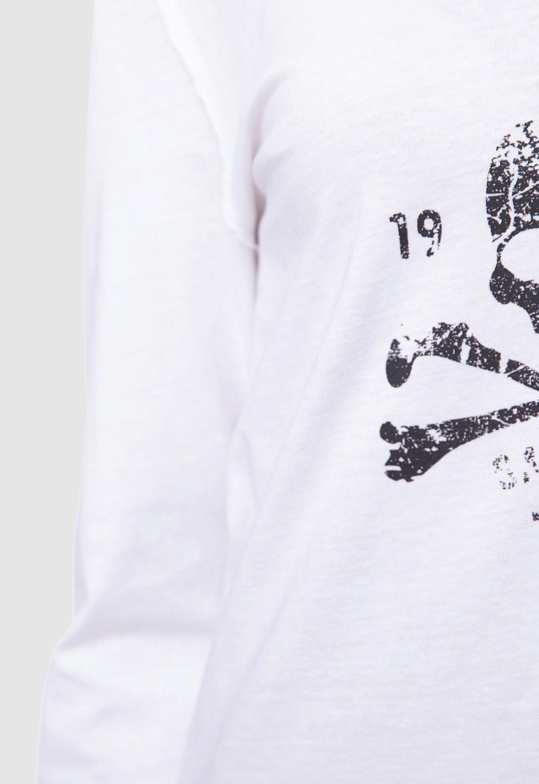 Women Long Tshirt White  Black Bubba-3