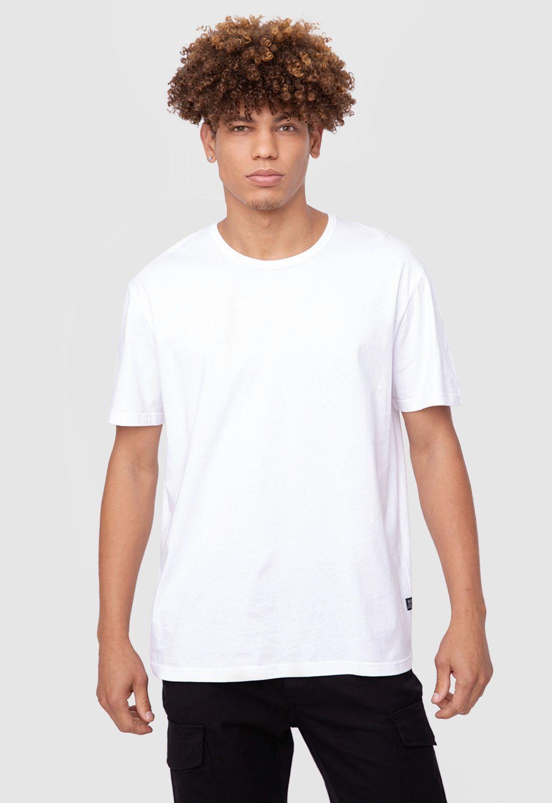 Organic Cotton  Tee  Solid White  Black Bubba-0