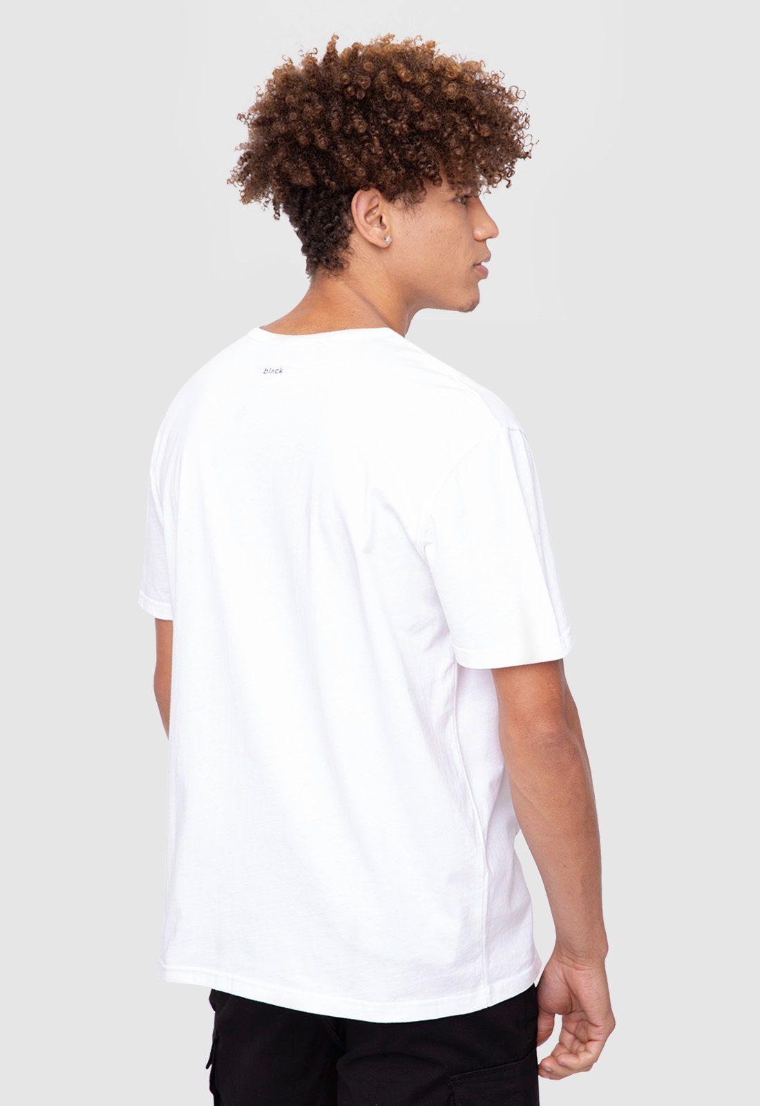 Organic Cotton  Tee  Solid White  Black Bubba-1