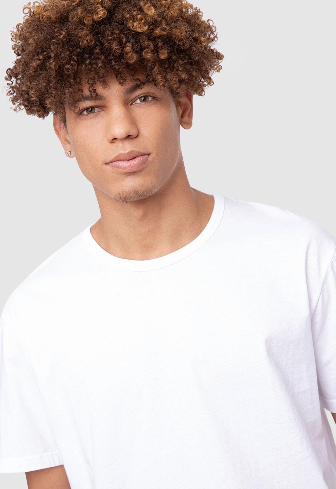 Organic Cotton  Tee  Solid White  Black Bubba-2