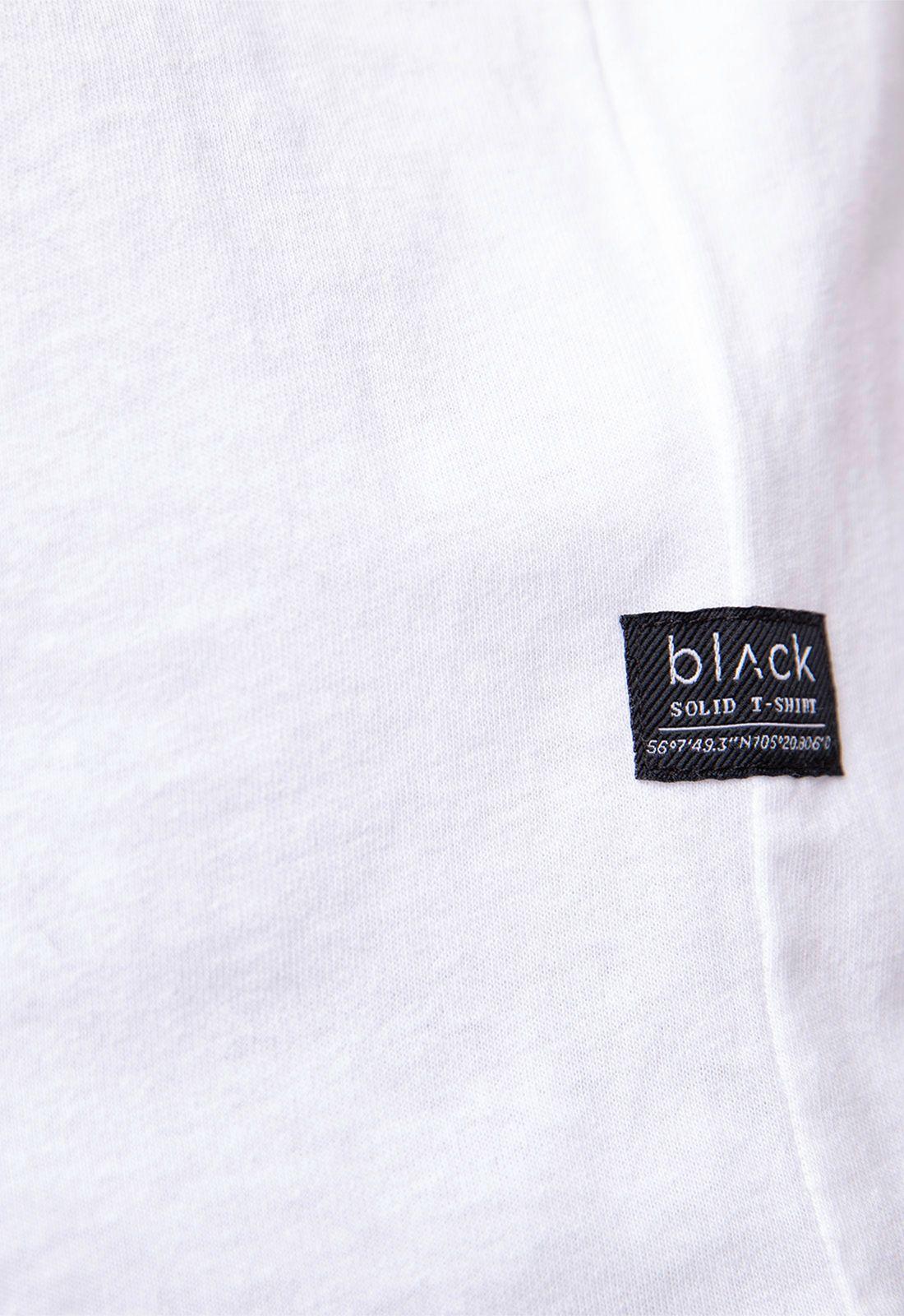 Organic Cotton  Tee  Solid White  Black Bubba-3