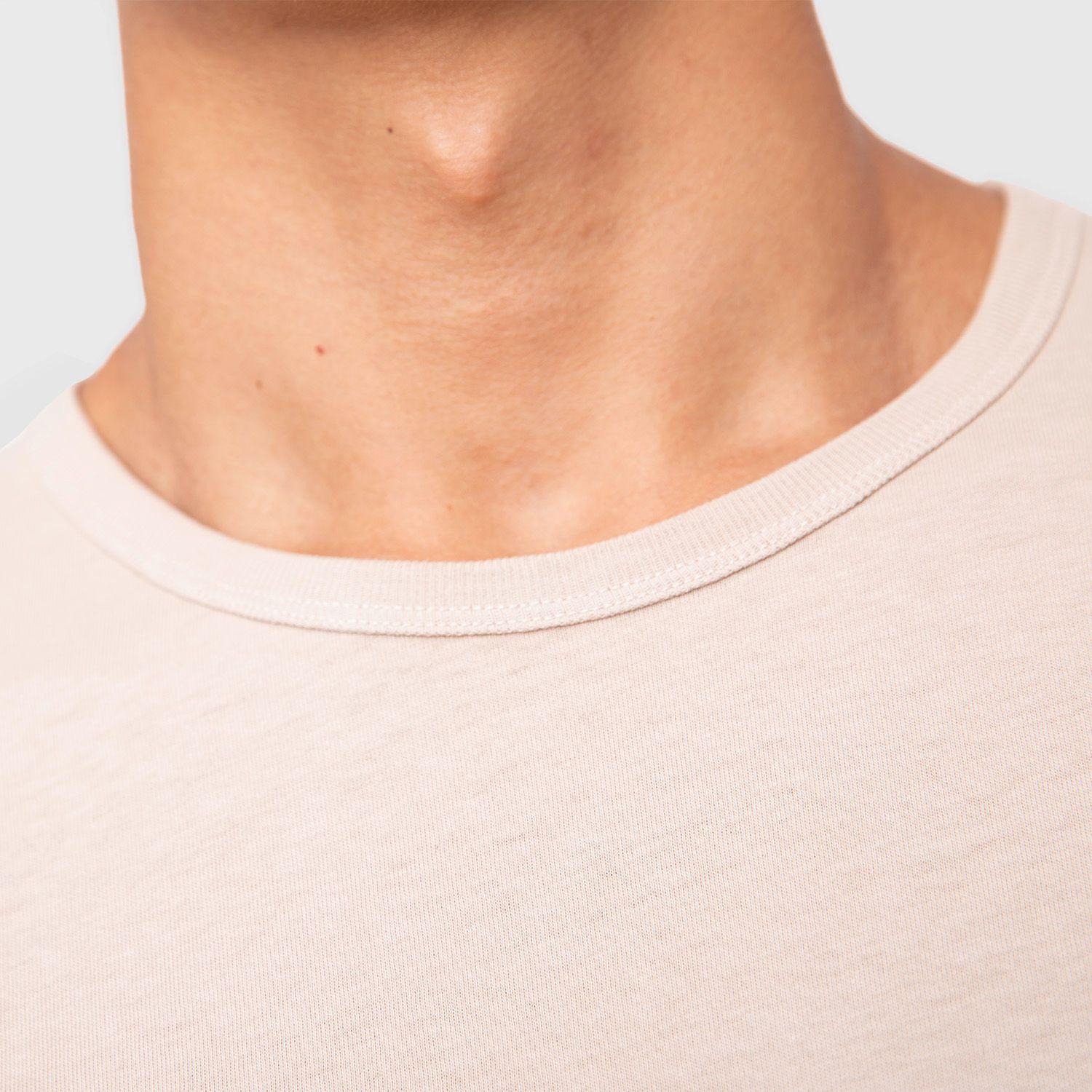 Organic Cotton  Tee  Solid Beige  Black Bubba-4