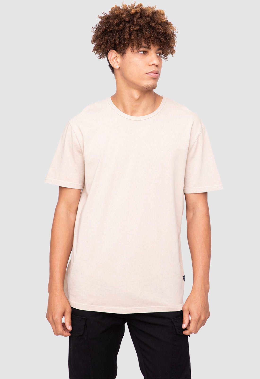 Organic Cotton  Tee  Solid Beige  Black Bubba-0