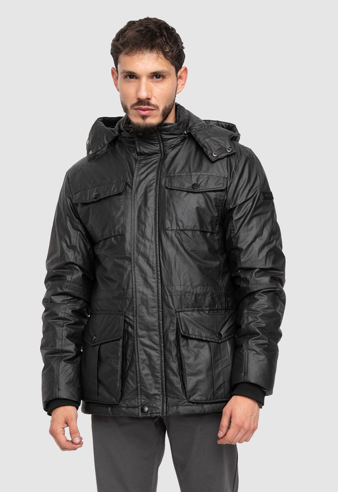 Waxed Jacket Black  Black Bubba-0