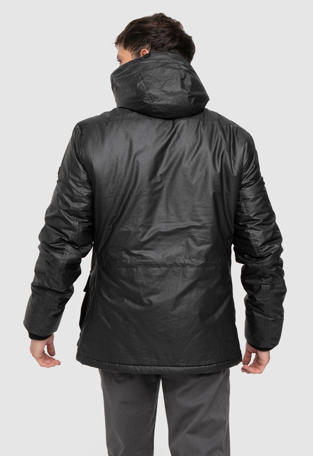 Waxed Jacket Black  Black Bubba-1