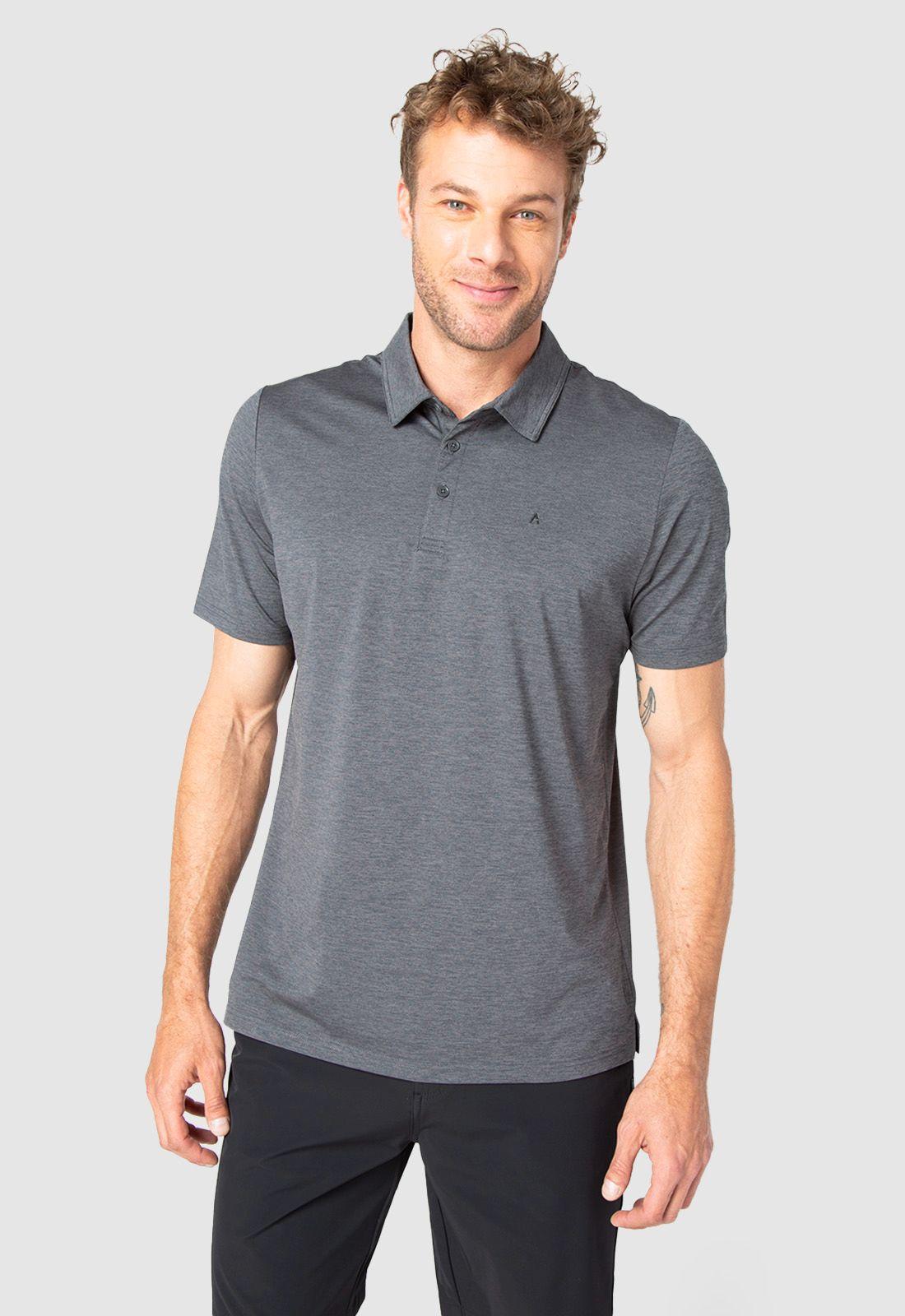 Polera Tech Golf Dark Grey Black Bubba-0