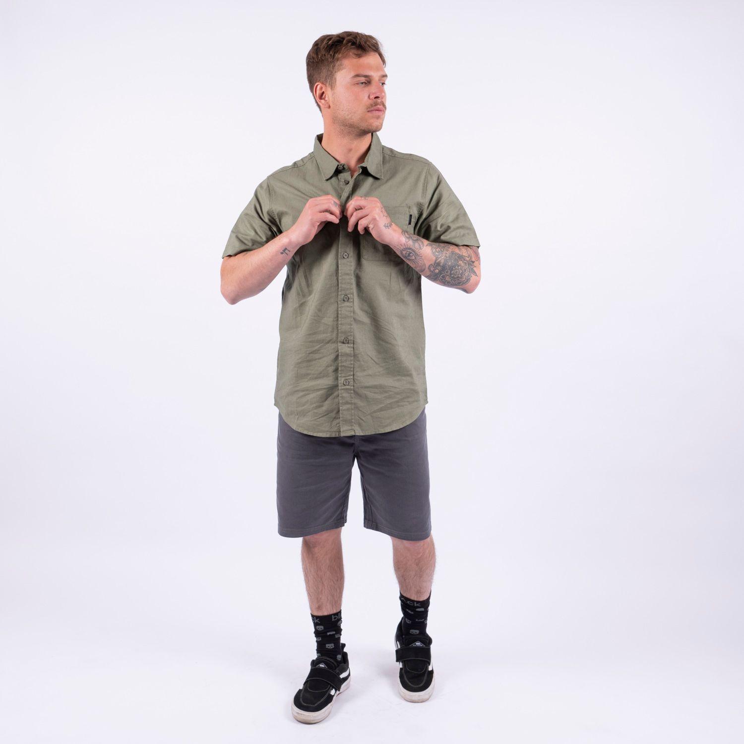 Solid Shirt Moss Black Bubba-3