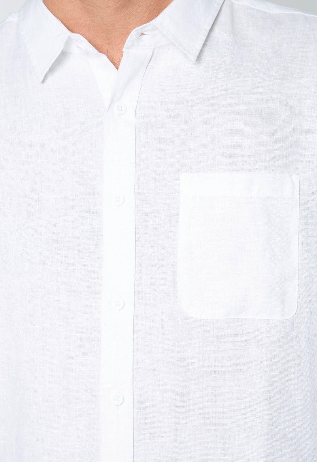 Long Shirt Linen White Black Bubba-3