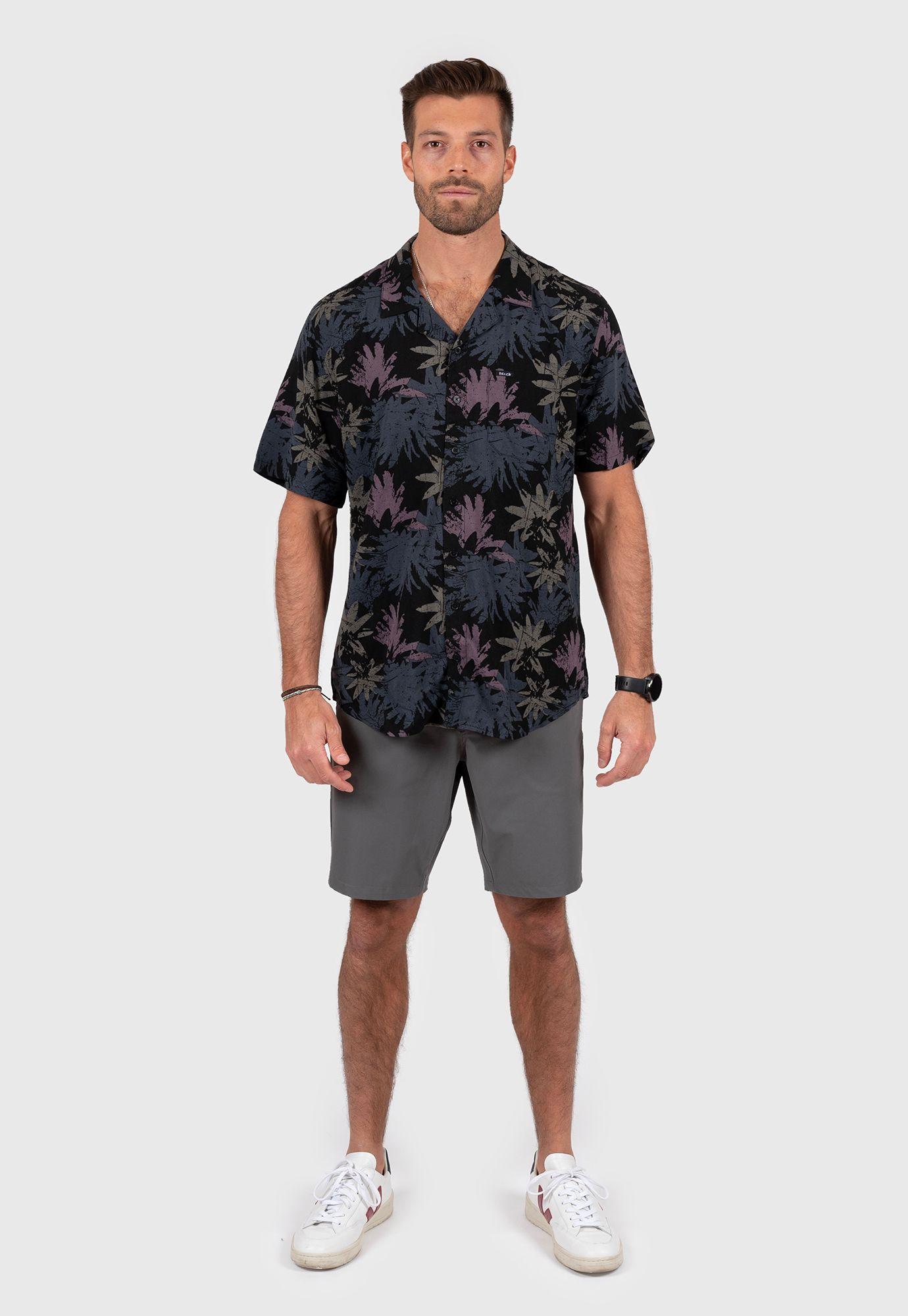 Viscose Shirt Palm  Black Bubba-1