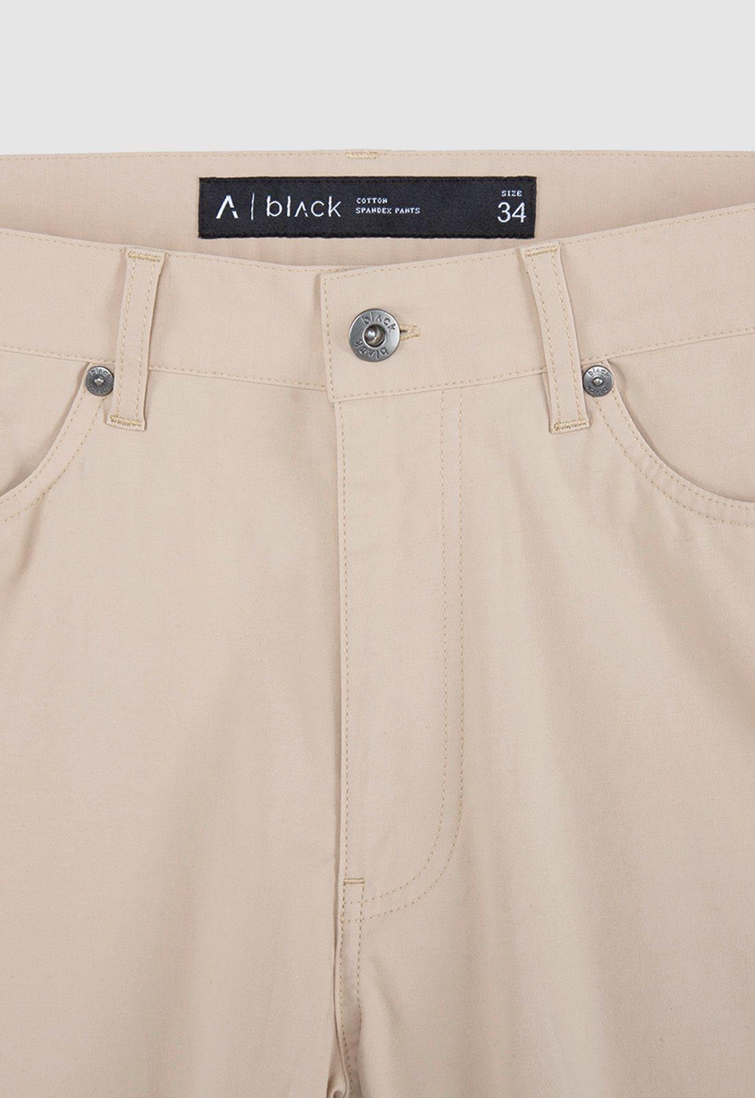 Pantalon Cotton Spandex Beige Black Bubba-2