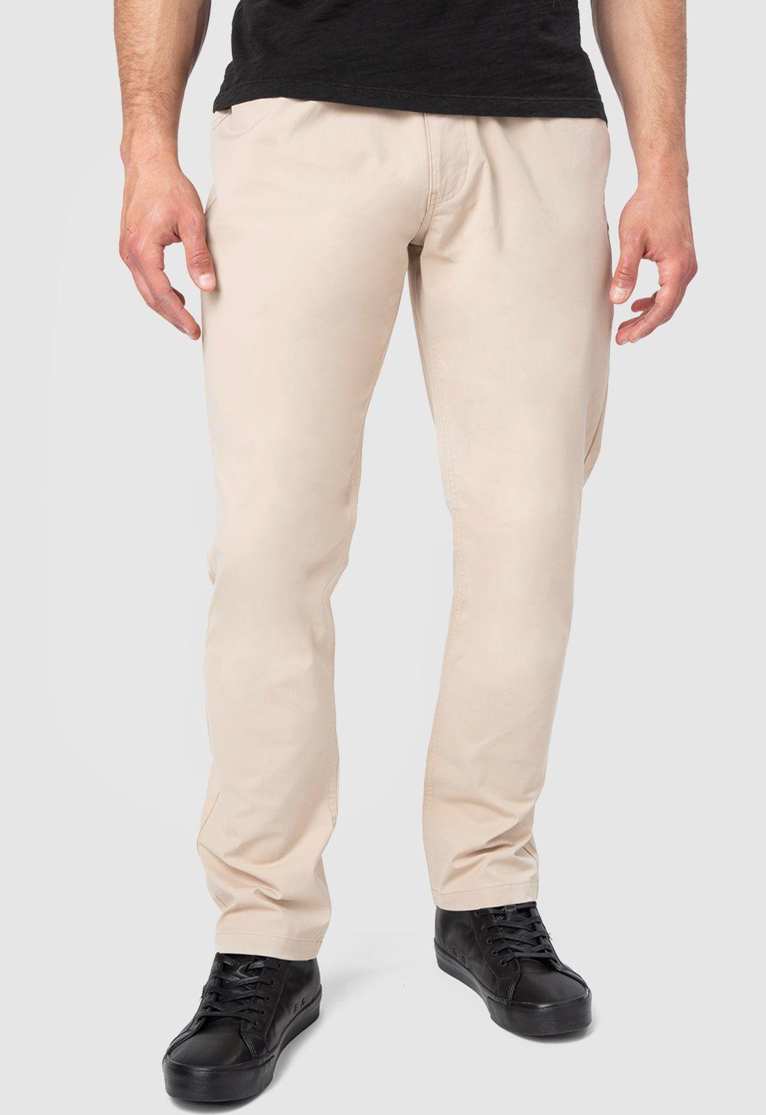 Pantalon Cotton Spandex Beige Black Bubba-4