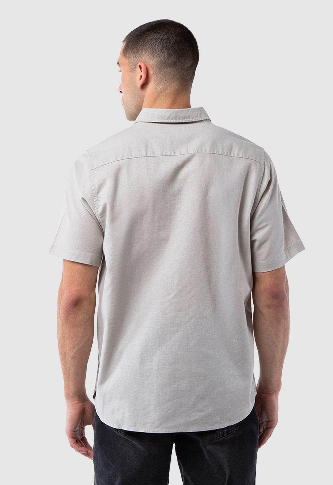 Camisa Manga Corta Lino Café Black Bubba-2