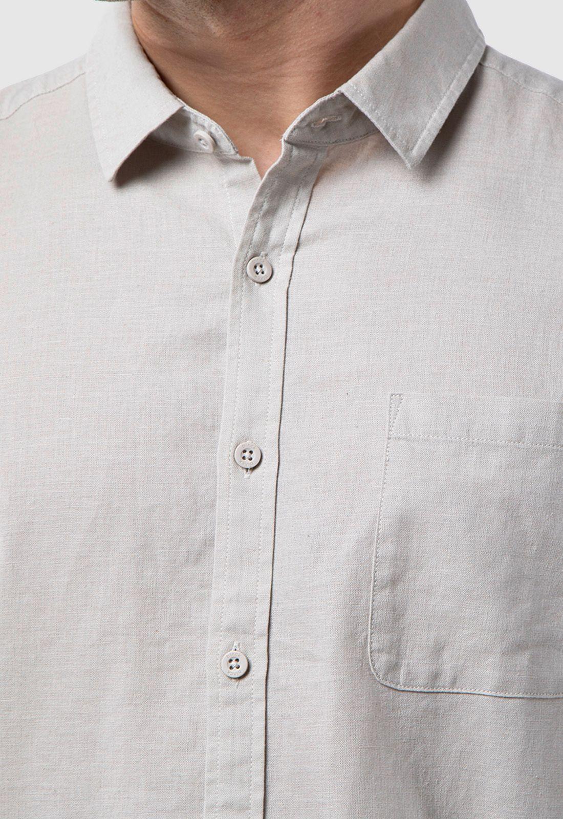 Camisa Manga Corta Lino Café Black Bubba-4